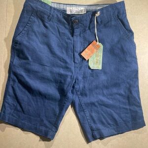 Fat Face Deep Blue Men's Flat Front Shorts